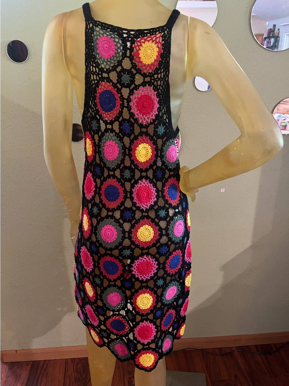 H&M Coachella Collection Crochet Circle Motif Sleeveless Dress. - Picture 3 of 6